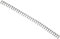 100PCS Wire Binding Spines Spirals Coils for Calendar Notebook Binding Iron A4 Size 34 Teeth 3:1 Double Loop(#3)