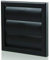 FANTRONIX Black Gravity Flap Vent Cover – 155mm Square Frame with 100mm (4 inch) Circular Spigot