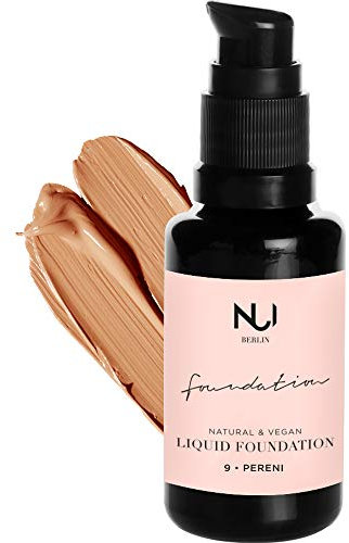 Naturkosmetik vegan natürlich glutenfrei Natural Liquid Foundation 09 PERENI Make Up mit kastanienbraunem Farbton