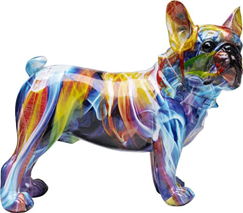 Kare Design Deko Figur Frenchie, Mehrfarbig, Deko Objekt, Hunde Motiv, handgearbeitet, Unikat, 22x24x12 cm (H/B/T)