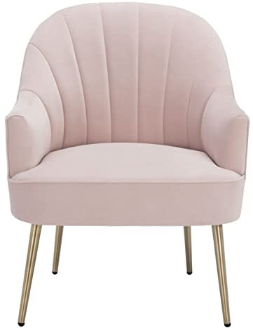 SAFAVIEH Home Collection Areli - Sedia in velluto rosa chiaro/oro