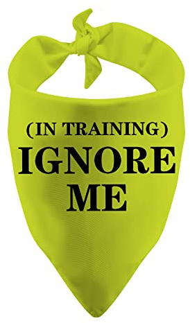 1 Stück Ignore Me In Training Hundehalstuch Gelb Hund Bandana Angst Hund Reaktives Hund Halstuch (gnore me in training dog)