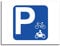 Plaque de signalisation PARKING vélo et cyclomoteur en aluminium 30x20 cm