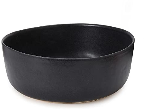 URBANARA Insalatiera Malhou – 10 x 27 cm, colore nero, 100% pietra, ciotola per insalata
