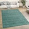 Paco Home Outdoor Teppich Wetterfest Balkon Boho Wohnzimmer Küche Skandinavisch Muster Einfarbig 3D Effekt Modern, Grösse:160x220 cm, Farbe:Türkis