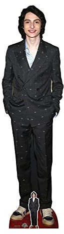 STAR CUTOUTS CS999 Finn Wolfhard Pappaufsteller in Lebensgröße mit Mini-Ausschnitt, schwarzer Anzug