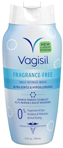 Vagisil Feminine Wash for Intimate Area Hygiene, pH Balanced and Gynecologist Tested, Fragrance-Free, 12 oz (Pack of 1)