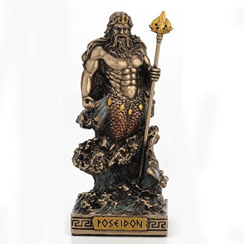 Veronese Design Poseidon Gott des Meeres Miniaturfigur