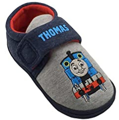 THOMAS & FRIENDS Boys Thomas the Tank Engine Slippers, Grey, Size 4-10