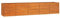 vidaXL Letto Rialzato da Giardino Ruggine 400x80x77 cm Acciaio Corten