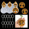 Zayookey Schlüsselanhänger Silikonform, Baum des Lebens Epoxidharz Formen, Anhänger Gießform Keychain Resin Mold mit Löchern mit 10 Tastenringen für DIY Basteln Hängende Ornamente Schmuck