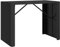 vidaXL Table de Bar et Dessus en Verre Noir 145x80x110 cm Poly rotin, Table de fête, Table de pub, Table de Bar de Petit déjeuner, Table de bistrot