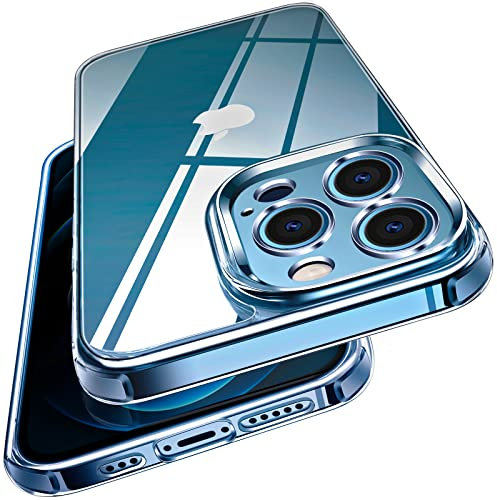 iVoler Anti Ingiallimento Chiaro Cover per iPhone 12 Pro 6.1 Pollici, [Protezione Fotocamera] Trasparente Sottile Antiurto Custodia Case con Paraurti Assorbimento degli urti