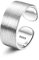 Chriscoco 925 Silber Ringe für Damen Verstellbare Ring Bandring Eheringe Verlobungsring Daumenring Verstellbar Offener Ring für Damen Herren 8MM
