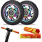 Scooter Ersatzräder, 2 Stück 100mm Stunt Scooter Ersatzräder 88A Vollreifen Scooter Rollen Räder mit ABEC-9 Lager für Meisten Stuntscooter und Kickscooter