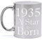 Taza de cerámica metalizada plateada para cumpleaños de 90 años A Star IS BORN
