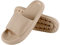 Solutra Badeschlappen Damen Herren Sommer, Rutschfeste Badelatschen Damen Cozy Slides, Wolkenschuhe Damen Weich Dicke Schlappen, Cosify Airfoot Hausschuhe für Innen und AußEn(38/39 EU,khaki)