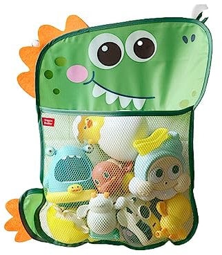 Bath Toy Storage Organiser Bath Toy Holder Bath Toy Net | Bath Net for Toys for Babies Large Hanging Bath Toys Bath Product Storage Storage Bag With Two Complimentary Suckers(Dinosaurs)