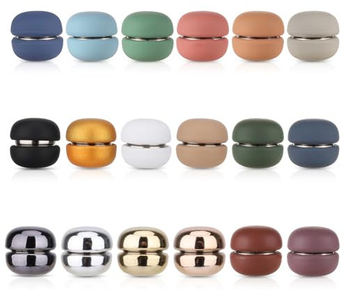 18pcs Épingles Magnétiques pour Hijab, Colorées sans Épingles Épingles Magnétiques pour Hijab Épingles Magnétiques sans Épingles pour Femmes Hijab Vêtements Foulards (Style Rond)