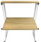 HUOLE Étagère Stable en Bois pour Four à Micro-Ondes avec Crochets, Support de Four, Grille à rôtir, étagère de Plan de Travail pour Micro-Ondes, étagère de Rangement -Z-Surface en marbre