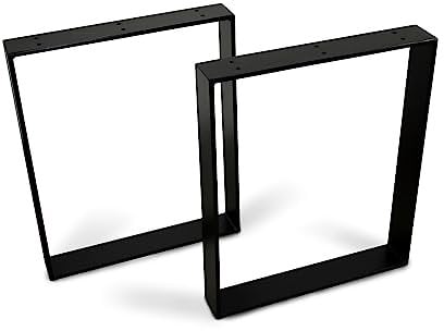 ModernLOFTart Tischbeine Metall Tischkufen 2 Stück - Tischgestell Metall aus 1cm Dickem Flachstahl Gefertigt - Tischfüße für Esstisch, Schreibtischbeine, Konferenztisch Füße