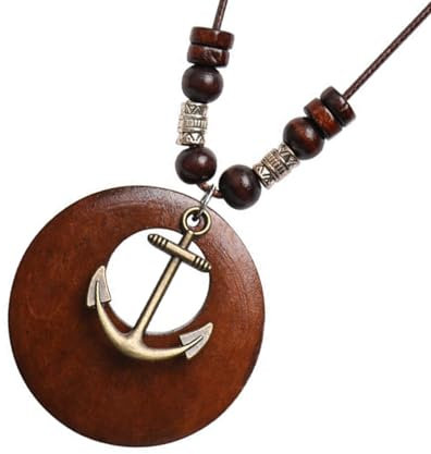 Roontin Long Necklaces for Women - Hippie Boho Jwellery Handmade Layered Necklace with Tree of Life Pendant