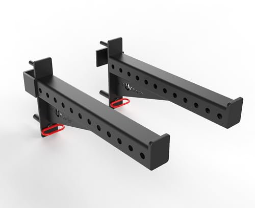 RPM Power Power Rack Attachments – J-Hooks, Spotter-Arme und Hantelscheibenhalter für Squat Racks und Squat Cages (Spotter-Arme Elite (27mm))