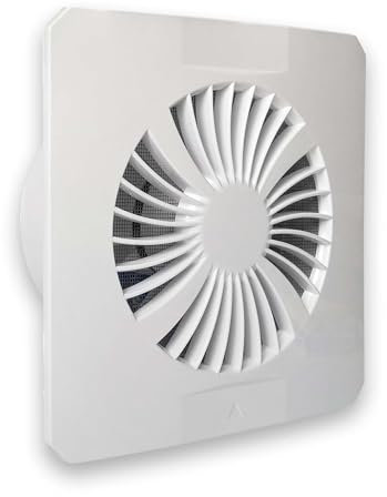 Bathroom Extractor Fan 100mm (4 inch), Fly Screen Protected,Energy Saving and Quiet - Universal White Shower Wall Ceiling Mounted Long Life Motor