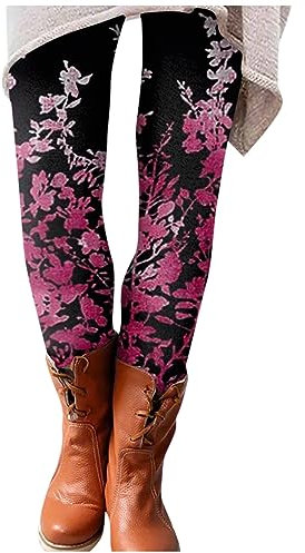 KONG JIMFAN Winterstrumpfhose Damen Gefüttert Schneehose 152 Thermo Longsleeve Damen Thermo Leggings Damen Outdoorhose Damen Winter Termohose Thermostrumpfhose Marine Damen(#2 Hot Pink,S)