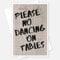 JCFOAS Kunstdruck auf Leinwand, Motiv: Please No Dancing On Tablets, 70er-Jahre, modisch, englisches Kunstposter, schwarz, personalisierter Schriftdruck, Gemälde, Retro-Zeitungsstil, Wanddekoration