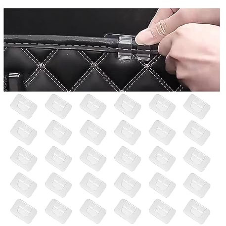 Adunsiaoto 30 Stück Auto Fussmatten Fixclips Teppich Bodenmatten Halterung, Bodenhalterung Automatten Universal, Auto Fußmatten Befestigung, Befestigung am Autoteppich