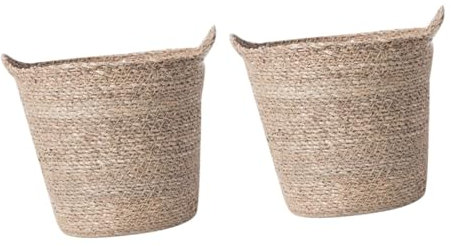 YARNOW 2stücke Planter Basket Für Pflanzen Handgewebter Blumenübertopf Seegras Dekorativer Pflanzbehälter Für Innenräume Vielseitiger Aufbewahrungskorb Für Kleine Gegenstände