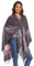 colornial Eleganter Damen-Schal-Cape mit Vorderseite Offener Weicher Poncho, Geeignet für Frühling, Herbst und Winter (Grau)