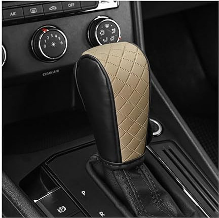 MMHGFIR Auto Schaltknauf Abdeckung, für Audi A4 B7 Avant 2000-2009 Anti-Rutsch Atmungsaktive Leder Auto Schaltknauf Abdeckung,Manueller Automatik Auto Schaltknauf,EManual