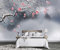 MIWEI Wallpaper Papier Peint Panoramique Fleurs Rouges Rétro Papier Peint Nature Intissé Murale Chambre Salon -F037-250cmX175cm