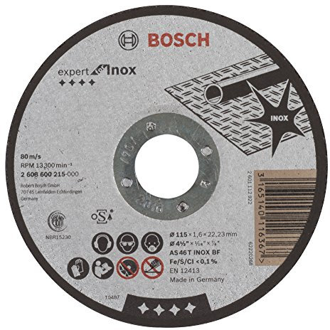 Bosch Professional Trennscheibe 115X1,6 mm f.INOX ger. 2608600215 (Packung mit 10)