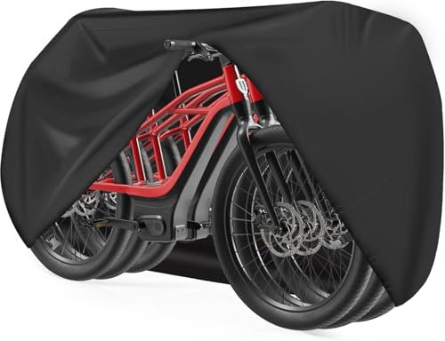 Zettum Fahrradabdeckung für 3 Fahrräder - Fahrradgarage für die Aufbewahrung im Freien Wasserdichtes Outdoor & Heavy Duty, 600D PU Beschichtung Fahrrad Regenschutz für 3 Fahrräder