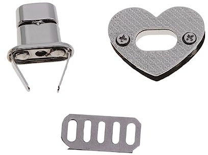 SAFIGLE 2St herzförmiges Schloss silve Silberfarben DIY Taschenschloss Zubehör für Handtaschenschlösser Brieftaschenverschluss und Verschluss Mini-Schloss-Ornament Herzschloss-Dekoration