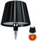 Lampada per bottiglia senza fili, Bottiglia di luce ombra LED bottiglia di vino liquore luce 3 colori dimmerabile lampada da tavolo cordless per bar, ristorante, casa, ufficio, Natale (Nero)