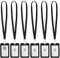 Lot de 6 Porte Badge avec Fenêtre Double Face vertical en plastique rigide Porte Carte Noire Avec Cordon Tour De Cou pour Cartes d'Identité de Bureau et d'École Cartes de Crédit Cartes de Proximité