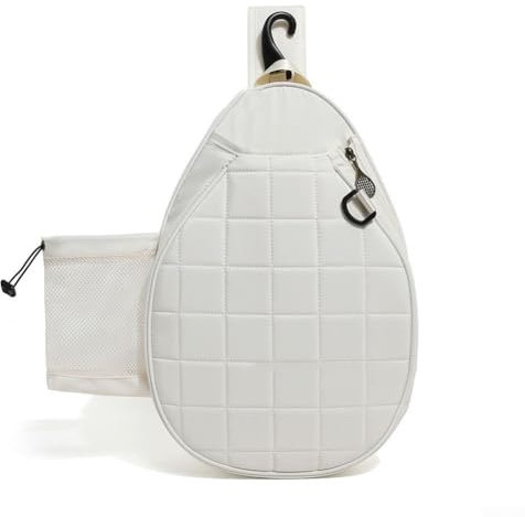 Tennis-Rucksack aus starken Materialien, zuverlässiger Einsatz bei allen Wetterbedingungen beim Sport (weiß)