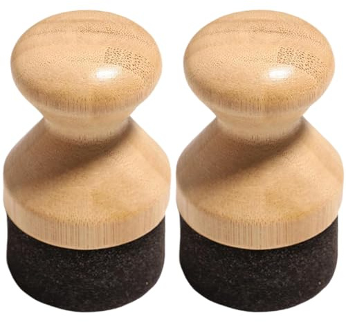 SMELEYOU Schneidebrett Öl Wachs Applikator 2PCS Food Grade Mineral Wachs Applikator Schneidebrett Öl Schwamm für Holzspatel Löffel Bambusutensilien