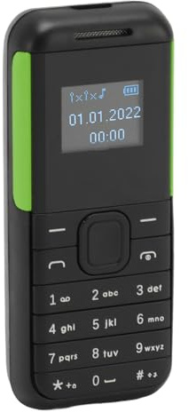 Plyisty GSM Phone, Winziges Handy Sound Player 0.66in Bildschirm Multifunktional Long Standby für Reisen (Schwarz Grün)