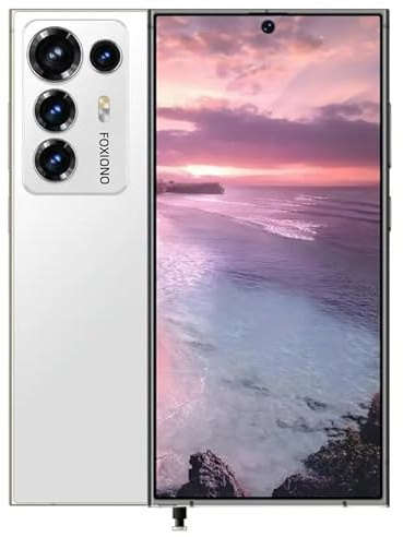 FOXIONO Handy Ohne Vertrag Android, 8GB+64GB/256TB Smartphone Ohne Vertrag, 6,56 HD+ 90Hz Bildschirm Handy 4000mAh,Günstiges Smartphone 13MP+5MP, Dual SIM 4G-Mobiltelefone (weiße)