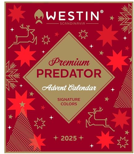 Westin 2025 Premium Predator Advent Calender 52x44x4,6cm - Adventskalender, Angelkalender, Weihnachtskalender