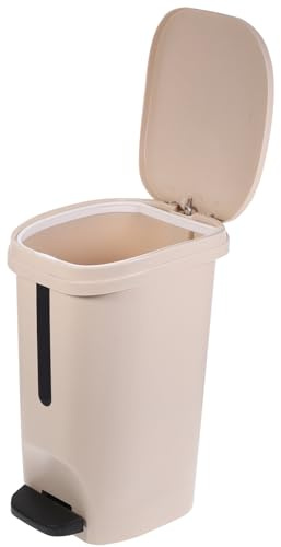 DOITOOL Poubelle à Pédale 10l avec Couvercle Étanche, Grosse Capacité Kaki, Poubelle Domestique Multifonction Cuisine, Salle de Bain et Salon, Corbeille à Ordures Hygiénique Pratique