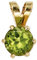 Jobo Damen Anhänger 585 Gold Gelbgold 1 Peridot grün Goldanhänger