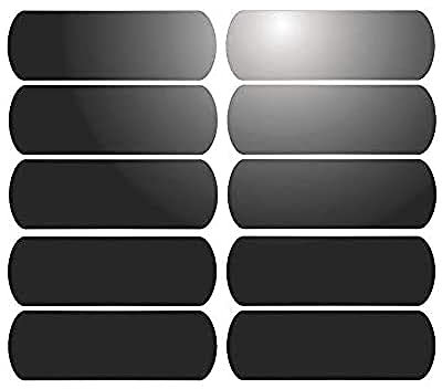 10 Bandes adhésives réfléchissantes pour signalisation sur casque 6x2 cm Noir Réfléchissant