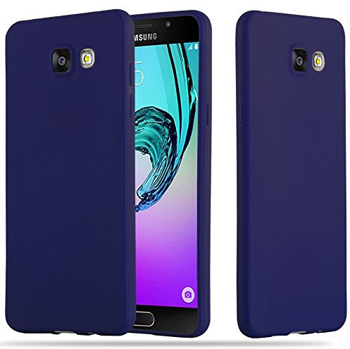 Cadorabo Hülle kompatibel mit Samsung Galaxy A5 2016 Schutzhülle TPU Silikon Case Candy Design Slim Kratzfest Weiche Gummi mit Rundumschutz Case Hülle für Galaxy A5 2016 in Blau