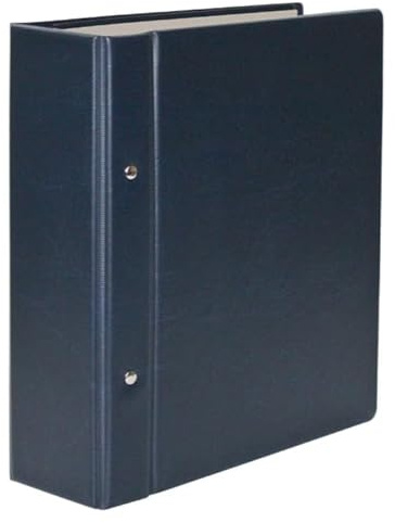 SAFE 7893 Compact-Album für Postkarten mit 20 Blättern für 80 Karten I Fassungsvermögen ca. 300 Karten I in blauem Yokama mit patentierter Klemmvorrichtung